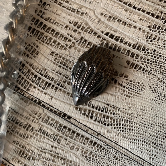 SOLD⛔️Authentic KURT GEIGER LONDON Lizard embossed leather medium flap Crosby - Picture 9 of 15